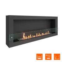 Биокамин SteelHeat WALL ONE 1400 черный, стекло Биокамин SteelHeat WALL ONE 1400 черный, стекло