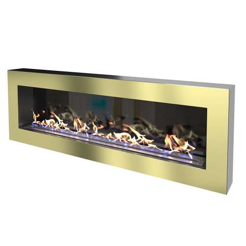 Биокамин "Русский огонь" Барокко 1300N настенный с декоративным стеклом (стемалитом)