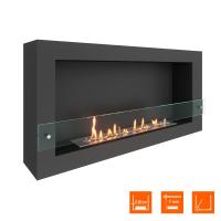 Биокамин SteelHeat WALL ONE 1100 черный, стекло Биокамин SteelHeat WALL ONE 1100 черный, стекло