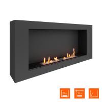 Биокамин SteelHeat WALL LONG 1200 LITE черный Биокамин SteelHeat WALL LONG 1200 LITE черный