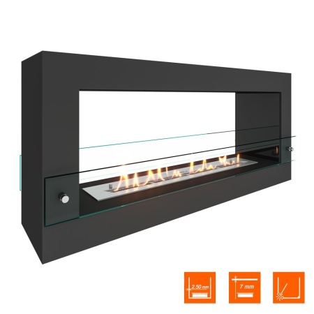 Биокамин SteelHeat WALL FRAME ONE 1000 черный, стекло, стемалит Биокамин SteelHeat WALL FRAME ONE 1000 черный, стекло, стемалит по цене 64 470 руб.