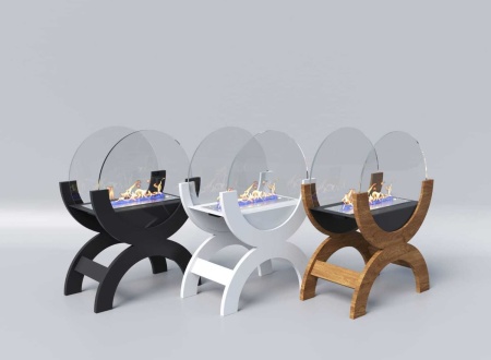 Биокамин напольный "Русский огонь" Санрайз макс коричневый по цене 29 900 руб.