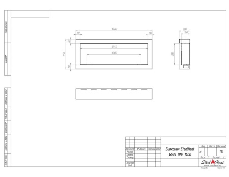 Биокамин SteelHeat WALL ONE 1400 черный по цене 55 020 руб.