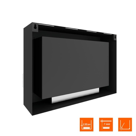 Биокамин SteelHeat WALL ONE 800 черный, стекло, стемалит по цене 33 285 руб.